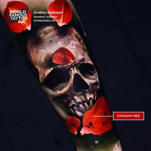 Straight Red — World Famous Tattoo Ink — Pick Size - Ultimate Tattoo Supply