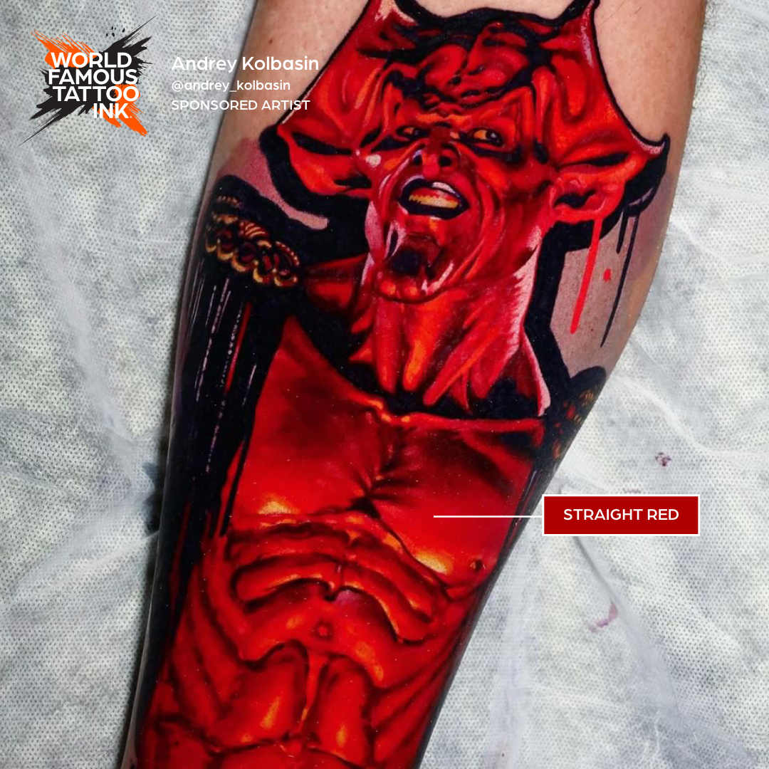 Straight Red — World Famous Tattoo Ink — Pick Size - Ultimate Tattoo Supply