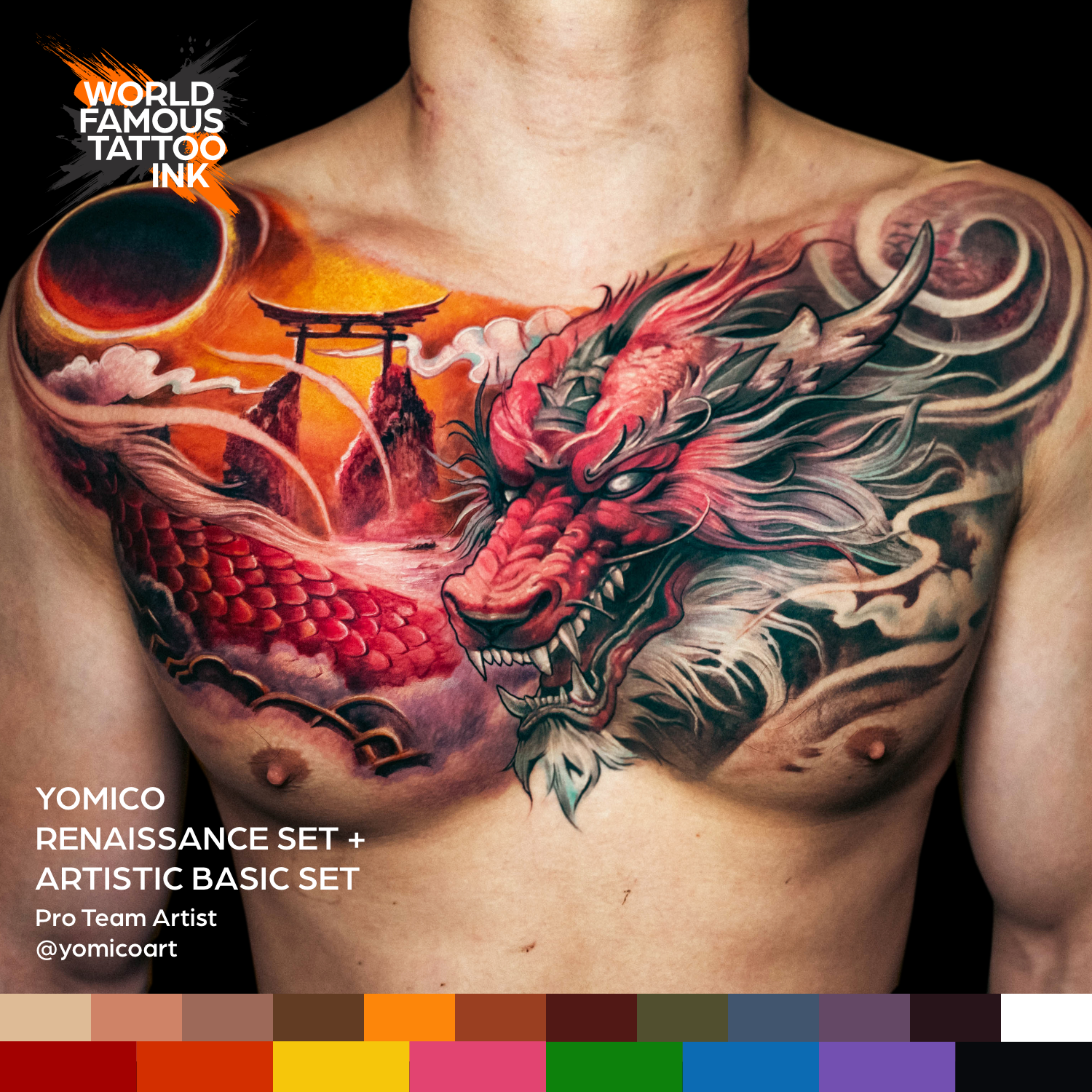 PRE-ORDER Yomico Moreno Renaissance Set — World Famous Tattoo Ink — 1oz - Ultimate Tattoo Supply