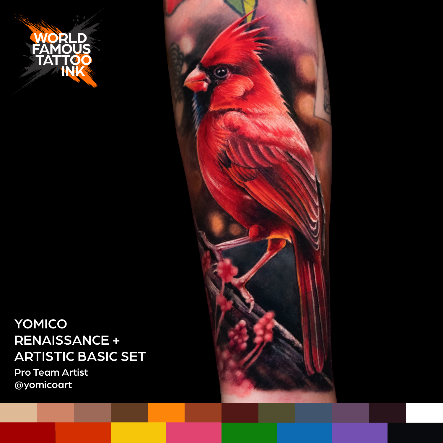 PRE-ORDER Yomico Moreno Renaissance Set — World Famous Tattoo Ink — 1oz - Ultimate Tattoo Supply