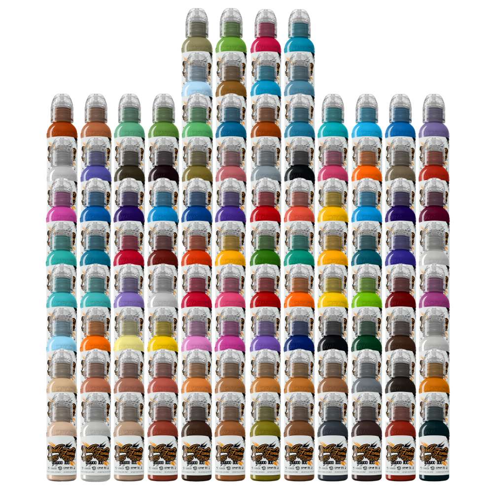 104 Color Set — World Famous Tattoo Ink — 1oz - Ultimate Tattoo Supply