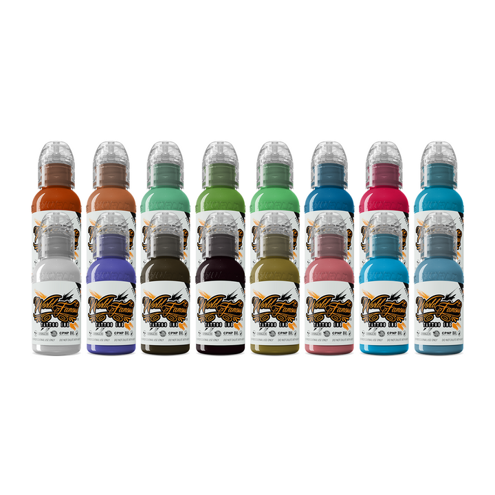 World Famous 16 Color Ink Set #1 - Ultimate Tattoo Supply