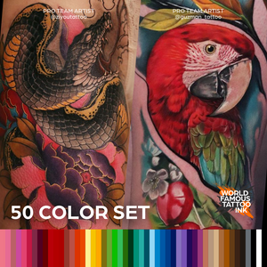 50 color Set — World Famous — 1oz - Ultimate Tattoo Supply