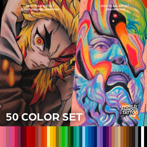 50 color Set — World Famous — 1oz - Ultimate Tattoo Supply