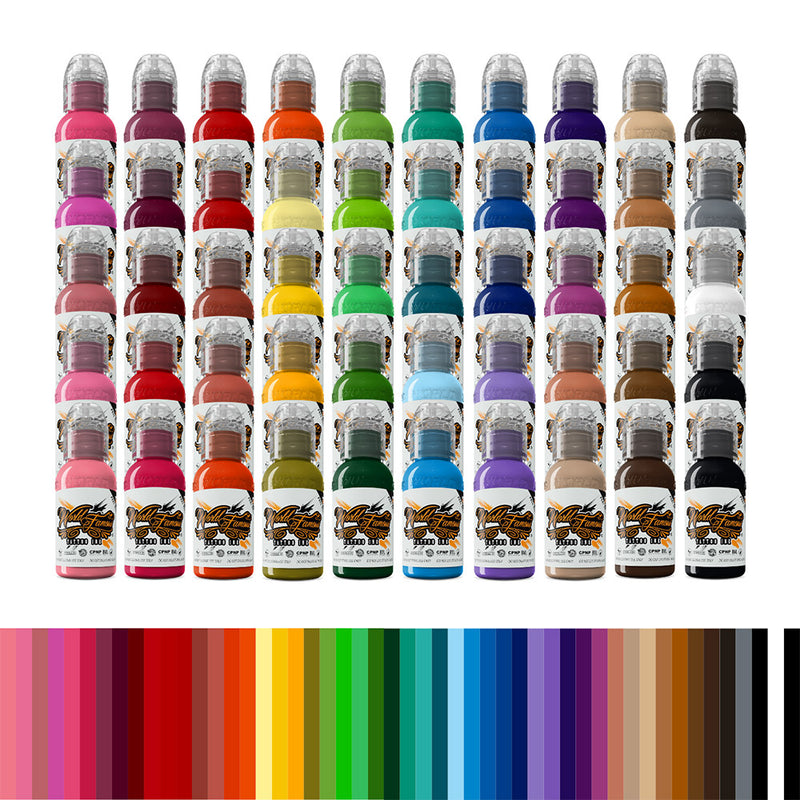 50 color Set — World Famous — 1oz - Ultimate Tattoo Supply