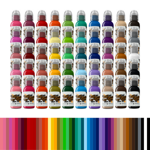 50 color Set — World Famous — 1oz - Ultimate Tattoo Supply