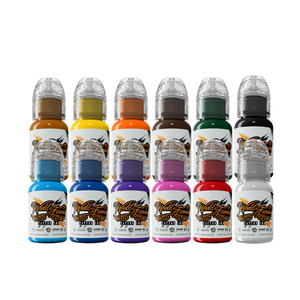 World Famous Must-Haves 12 Bottle Ink Set — World Famous Ink — 1/2oz - Ultimate Tattoo Supply