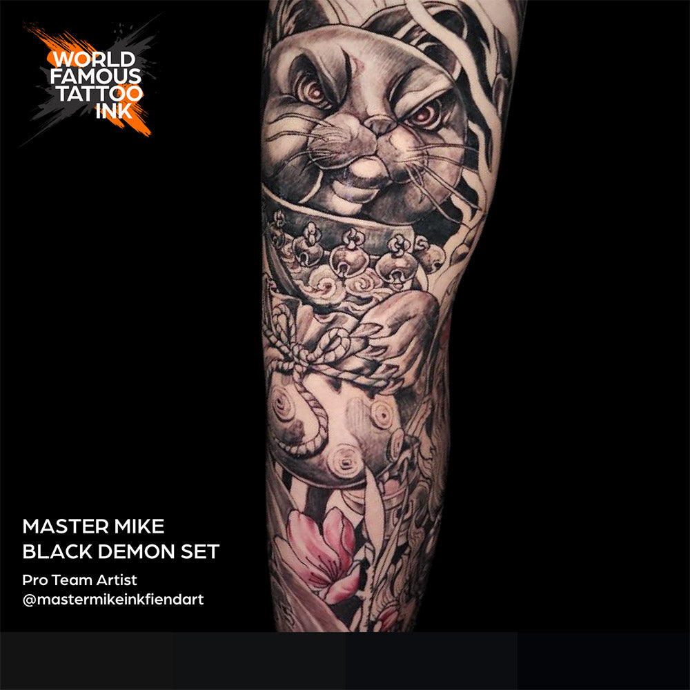 Master Mike Black Demon Set — World Famous Ink — 4oz - Ultimate Tattoo Supply