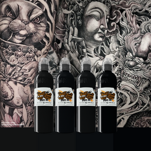 Master Mike Black Demon Set — World Famous Ink — 4oz - Ultimate Tattoo Supply