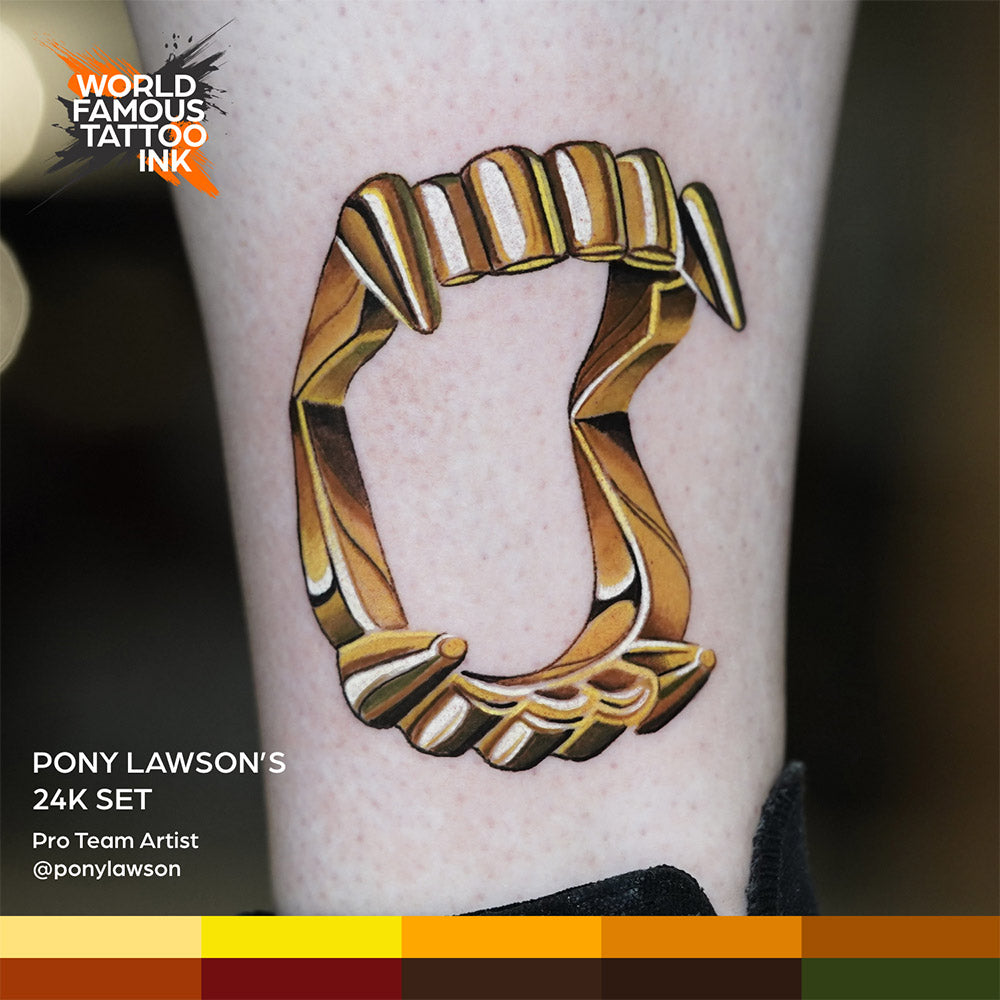 Pony Lawson 24k Set — World Famous Tattoo Ink — 1oz - Ultimate Tattoo Supply