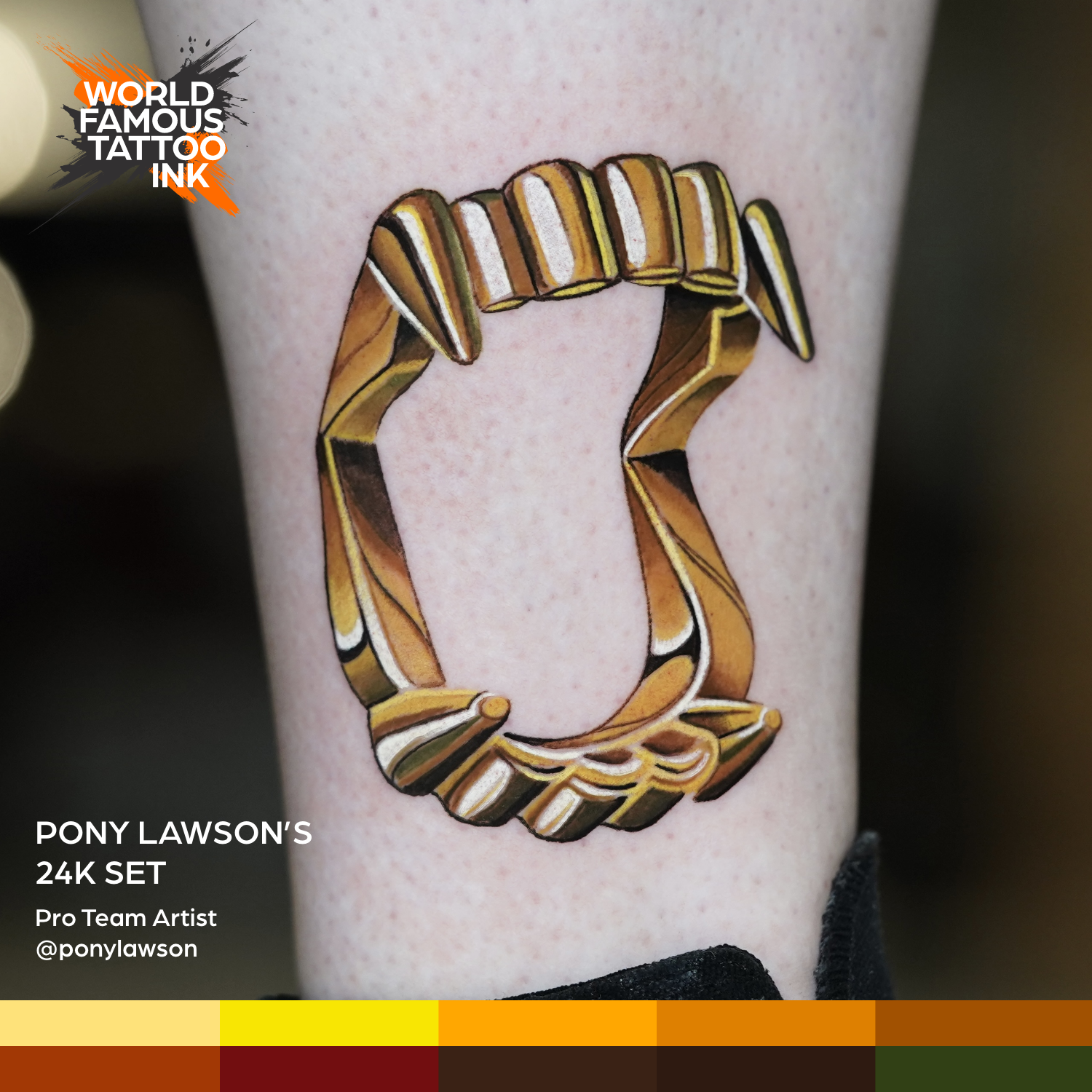 Pony Lawson 24k Set — World Famous Tattoo Ink — 1oz - Ultimate Tattoo Supply