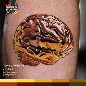 Pony Lawson 24k Set — World Famous Tattoo Ink — 1oz - Ultimate Tattoo Supply