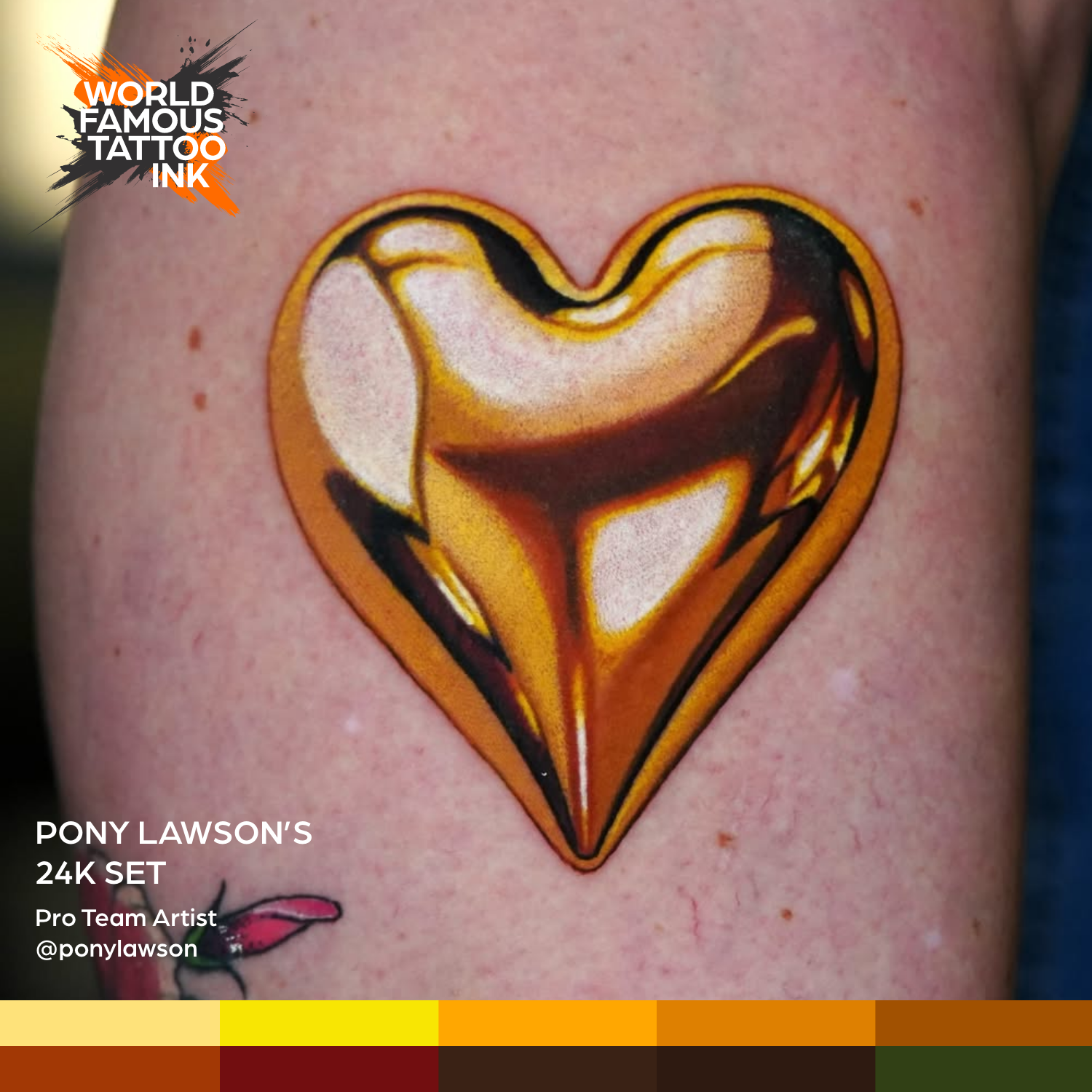 Pony Lawson 24k Set — World Famous Tattoo Ink — 1oz - Ultimate Tattoo Supply