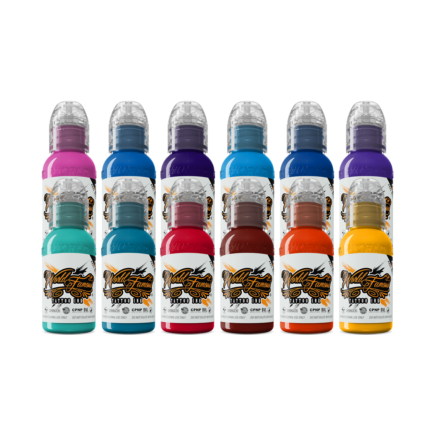 World Famous Primary Color Ink Set #2 - Ultimate Tattoo Supply