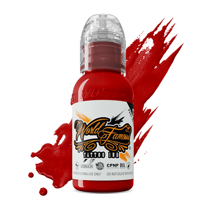 Straight Red — World Famous Tattoo Ink — Pick Size - Ultimate Tattoo Supply