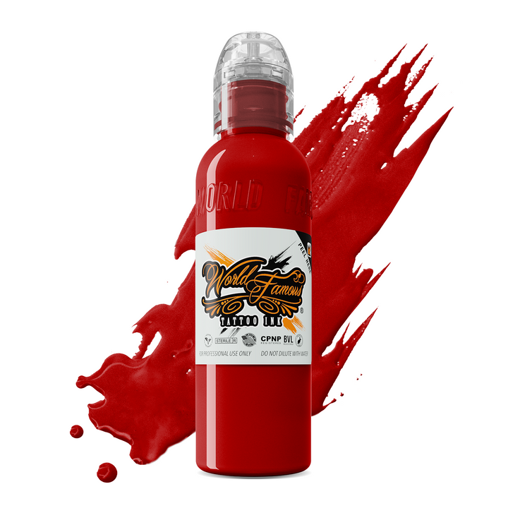 Straight Red — World Famous Tattoo Ink — Pick Size - Ultimate Tattoo Supply