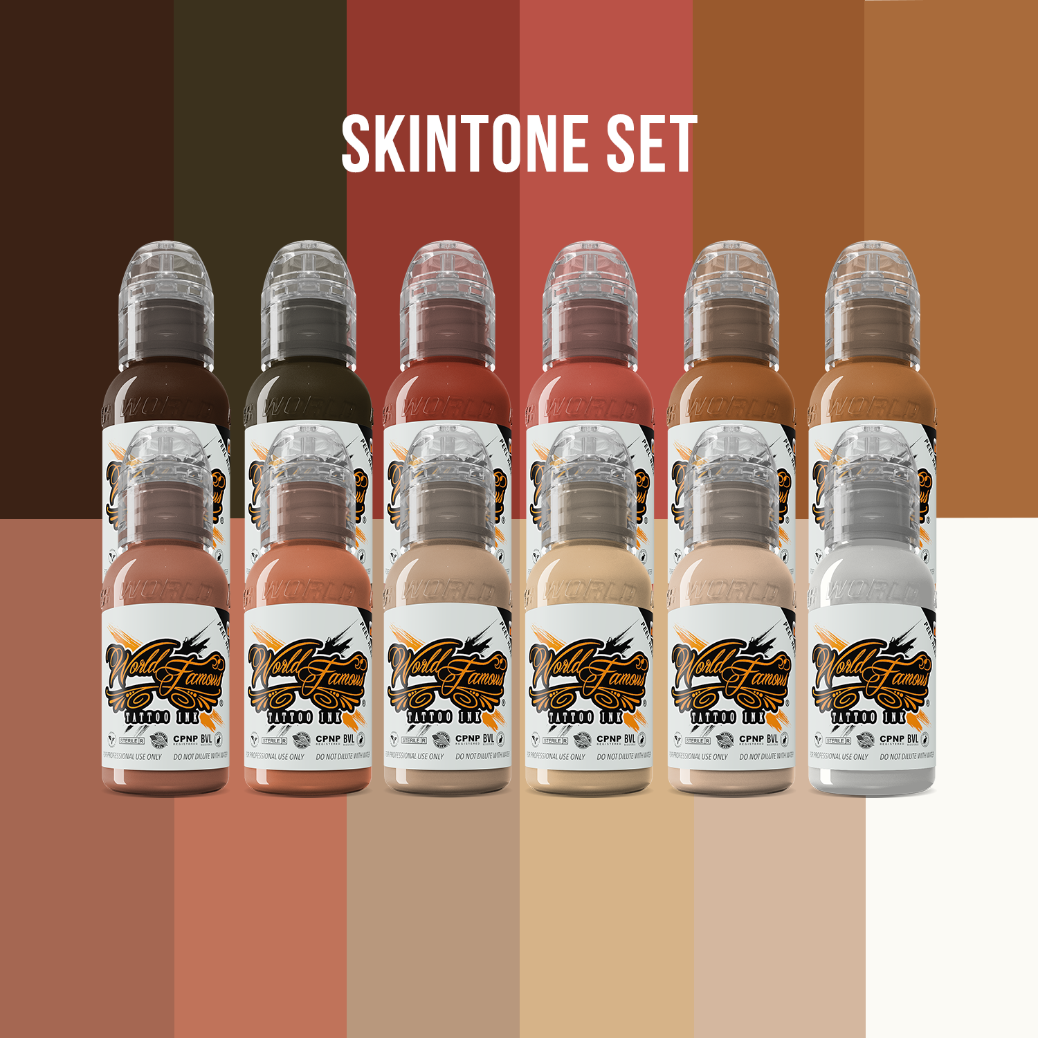World Famous Skintone Ink Set - Ultimate Tattoo Supply