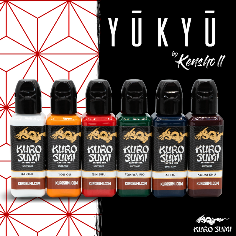 Kensho's Yūkyū Ink Set - Kuro Sumi Tattoo Ink
