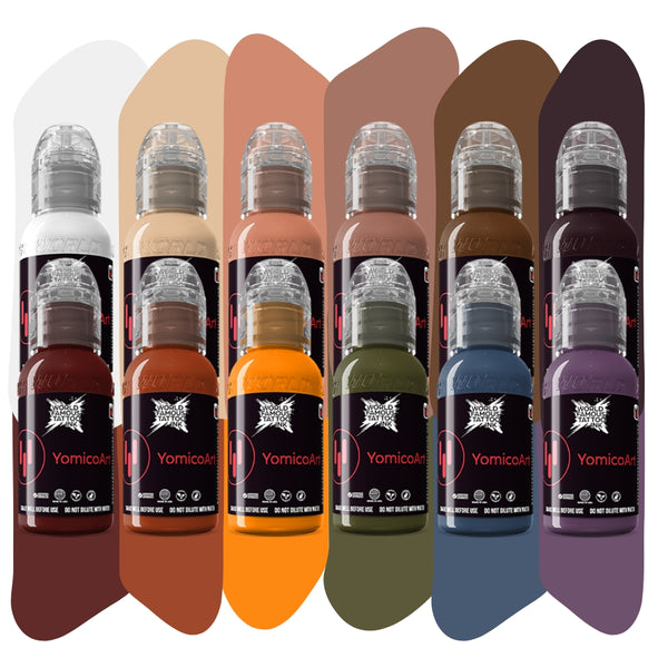 PRE-ORDER Yomico Moreno Renaissance Set — World Famous Tattoo Ink — 1oz - Ultimate Tattoo Supply