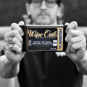 Wipe Outz XL Dry Black Tattoo Towels - Ultimate Tattoo Supply