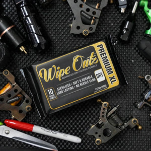 Wipe Outz XL Dry Black Tattoo Towels - Ultimate Tattoo Supply