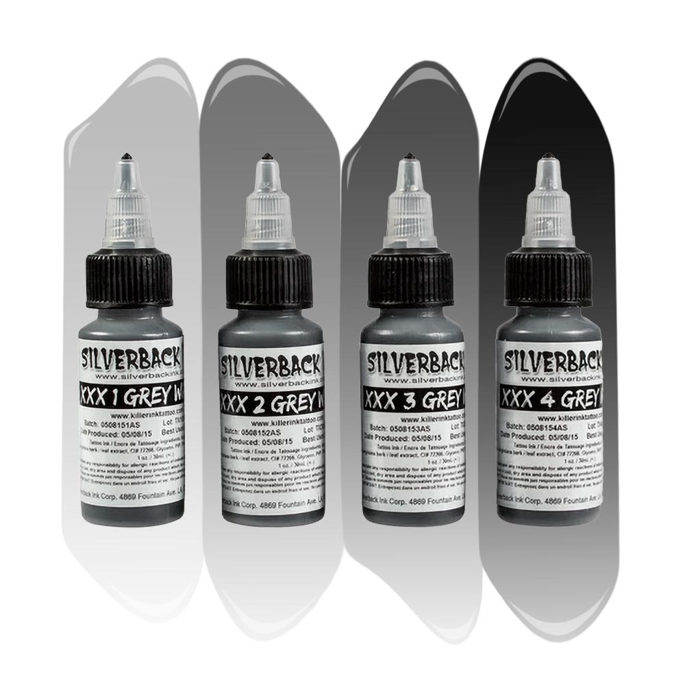 Silverback Ink - XXX Grey Wash Series Set - Choose Size - Ultimate Tattoo Supply