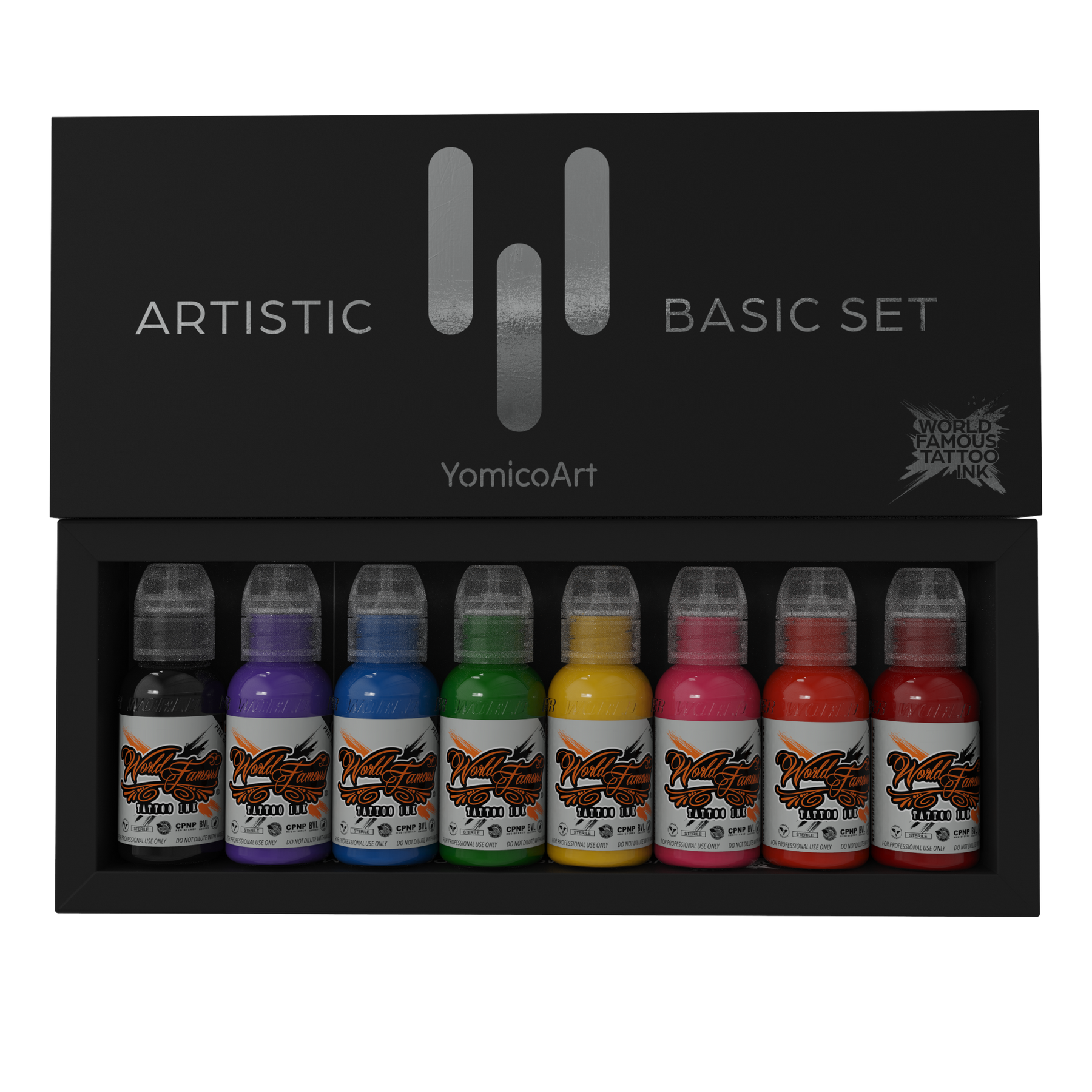 FK Irons x World Famous Yomico Special Edition ONE Machine & Artistic Basic Ink Kit - Ultimate Tattoo Supply