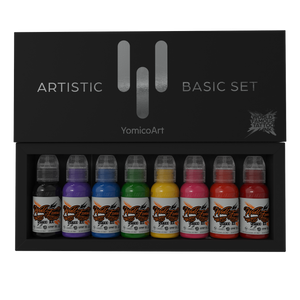 FK Irons x World Famous Yomico Special Edition ONE Machine & Artistic Basic Ink Kit - Ultimate Tattoo Supply