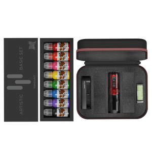 FK Irons x World Famous Yomico Special Edition ONE Machine & Artistic Basic Ink Kit - Ultimate Tattoo Supply