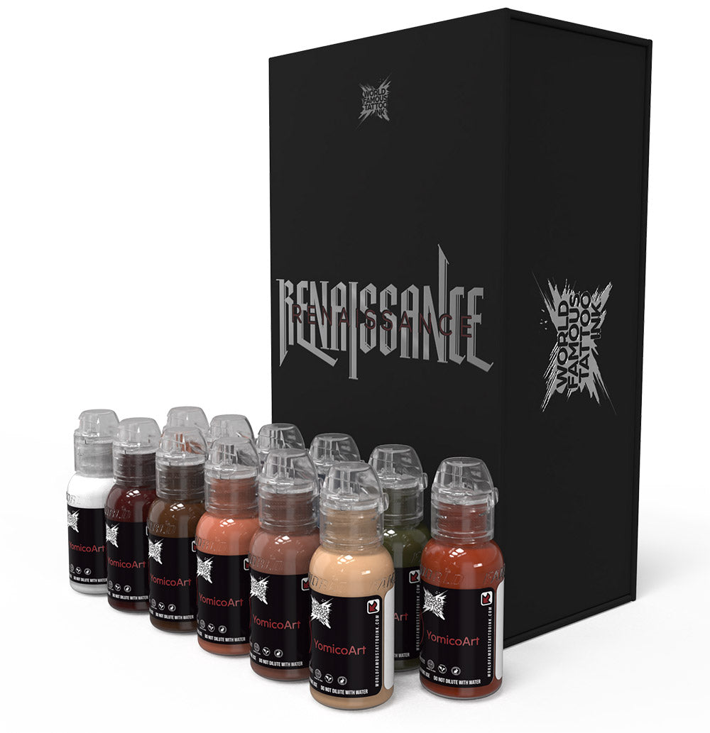FK Irons x World Famous Yomico Special Edition Flux Max Machine & Renaissance Ink Kit - Ultimate Tattoo Supply