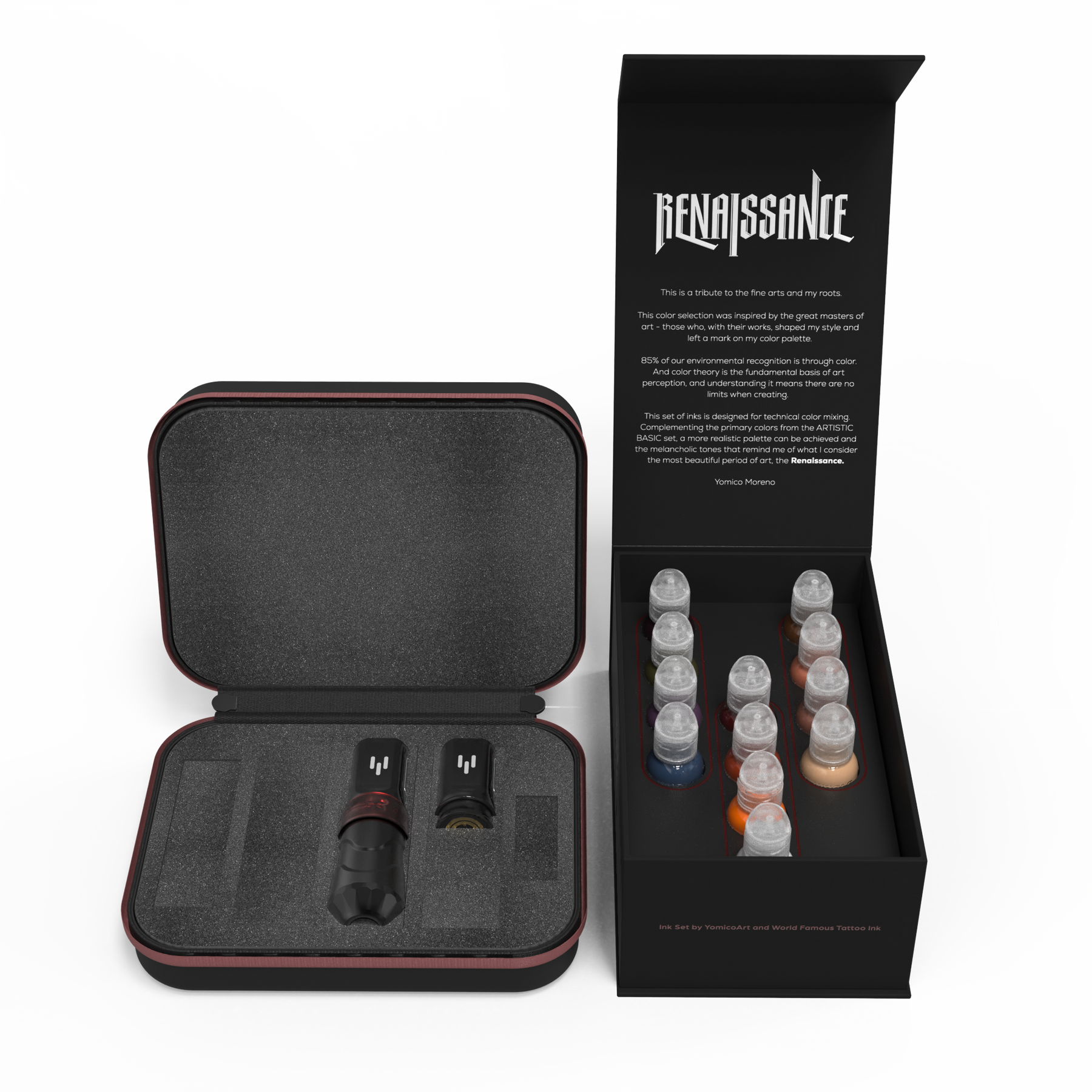 FK Irons x World Famous Yomico Special Edition Flux Max Machine & Renaissance Ink Kit - Ultimate Tattoo Supply