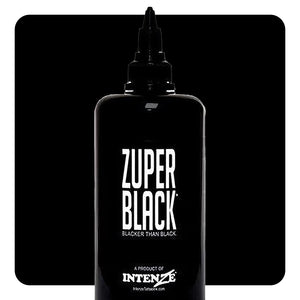Zuper Black — Intenze Tattoo Ink — 12 oz Bottle - Ultimate Tattoo Supply