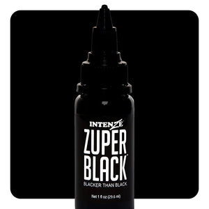 Zuper Black — Intenze Tattoo Ink — 1oz Bottle - Ultimate Tattoo Supply