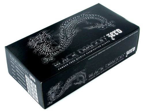 Black Dragon Zero Disposable Nitrile Gloves — Box of 100 - Painful Pleasures