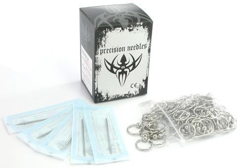100 Sterile Needles and 100 Captive Bead Rings - Versatile Piercing Kit - Painful Pleasures