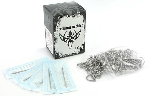 100 Sterile Needles and 100 Circular Barbells - Piercing Kit - Painful Pleasures