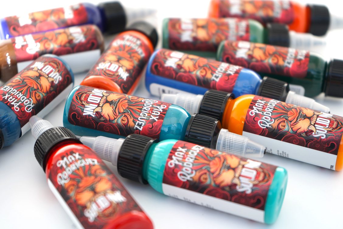 12 Color Max Rodriguez Set — Solid Ink — 1oz Bottles - Ultimate Tattoo Supply