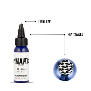 Dynamic Blue Tattoo Ink - 1oz. Bottle - Ultimate Tattoo Supply