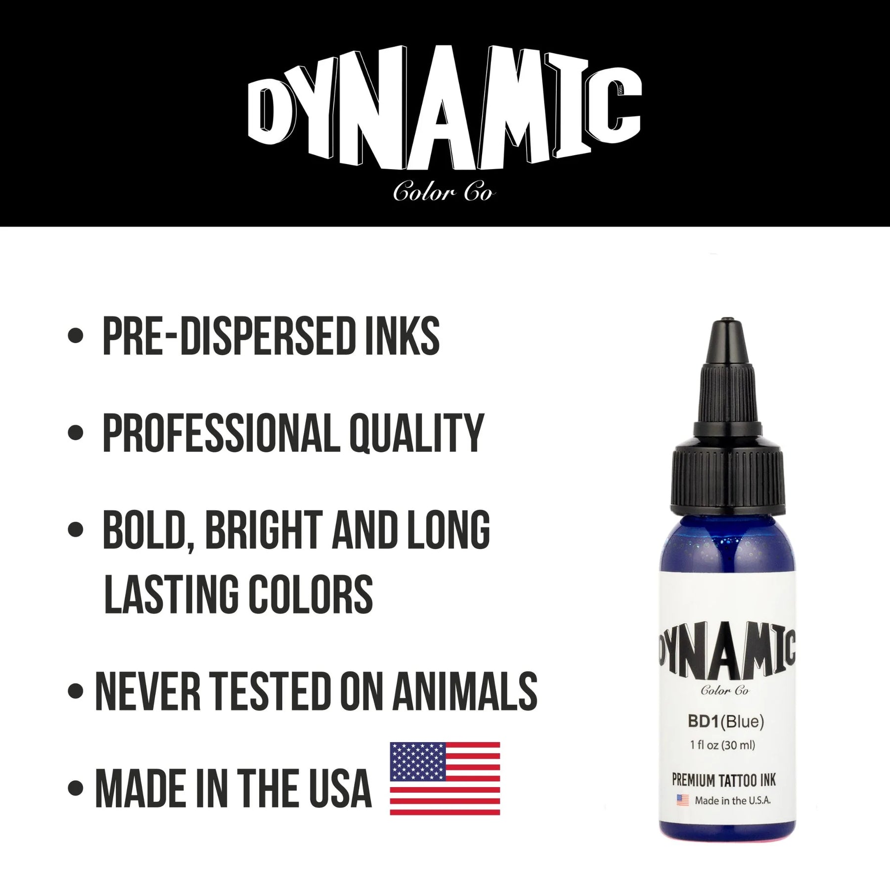 Dynamic Blue Tattoo Ink - 1oz. Bottle - Ultimate Tattoo Supply