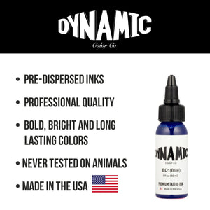 Dynamic Blue Tattoo Ink - 1oz. Bottle - Ultimate Tattoo Supply