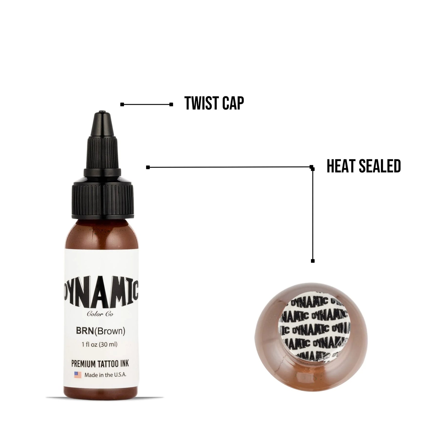Dynamic Brown Tattoo Ink - 1oz. Bottle - Ultimate Tattoo Supply