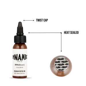 Dynamic Brown Tattoo Ink - 1oz. Bottle - Ultimate Tattoo Supply