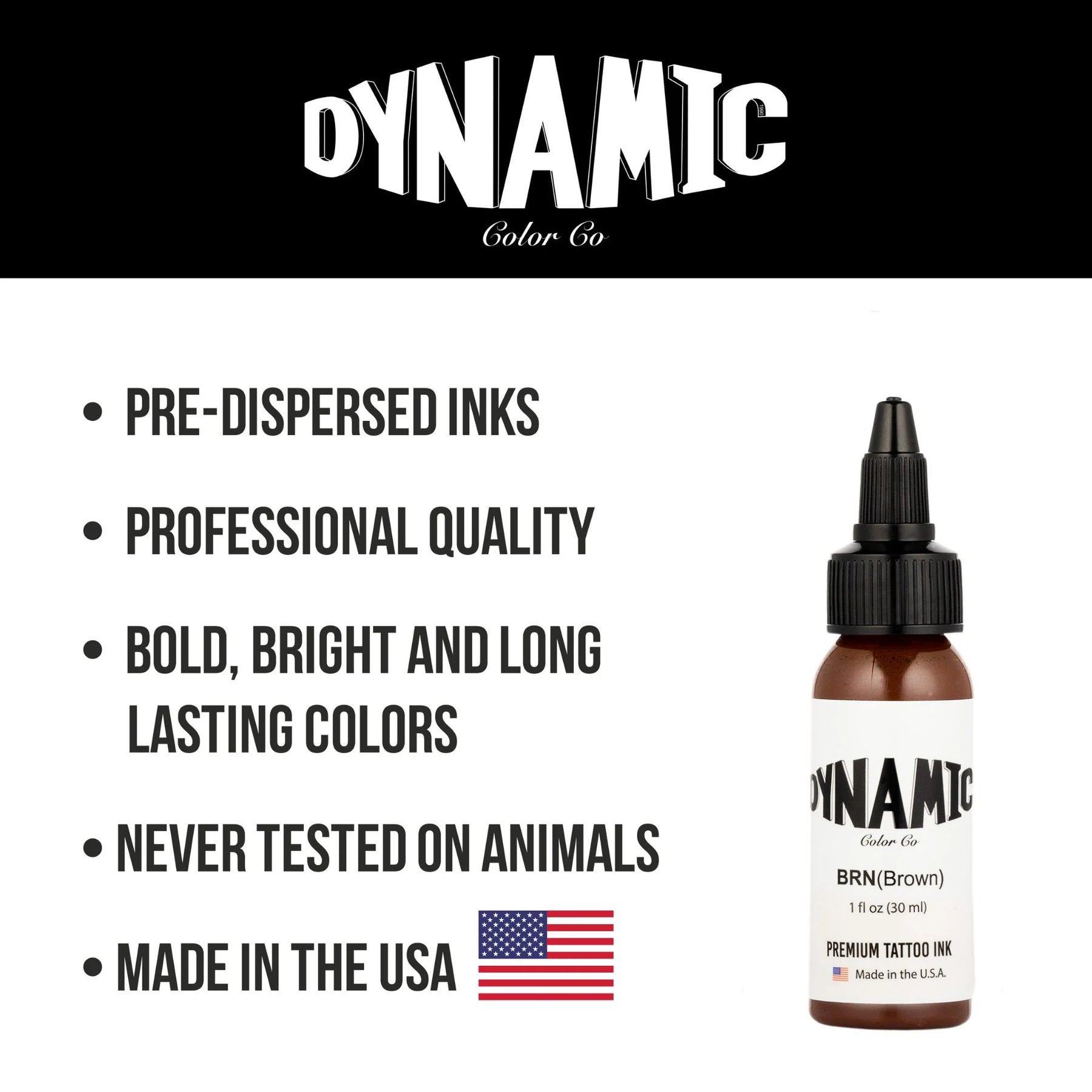 Dynamic Brown Tattoo Ink - 1oz. Bottle - Ultimate Tattoo Supply