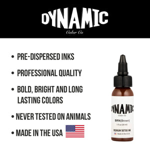 Dynamic Brown Tattoo Ink - 1oz. Bottle - Ultimate Tattoo Supply