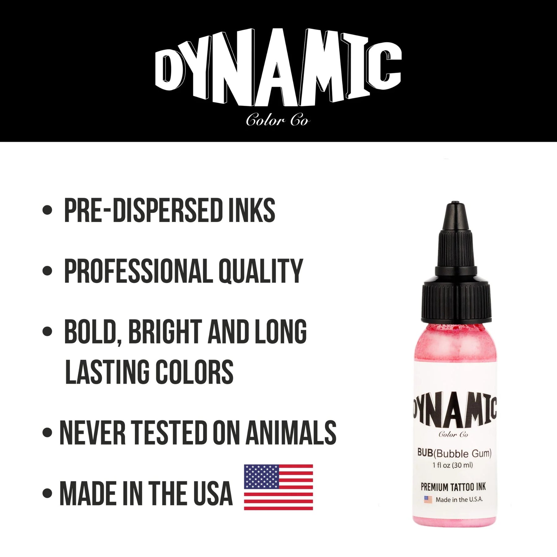 Dynamic Bubble Gum Tattoo Ink - 1oz. Bottle - Ultimate Tattoo Supply