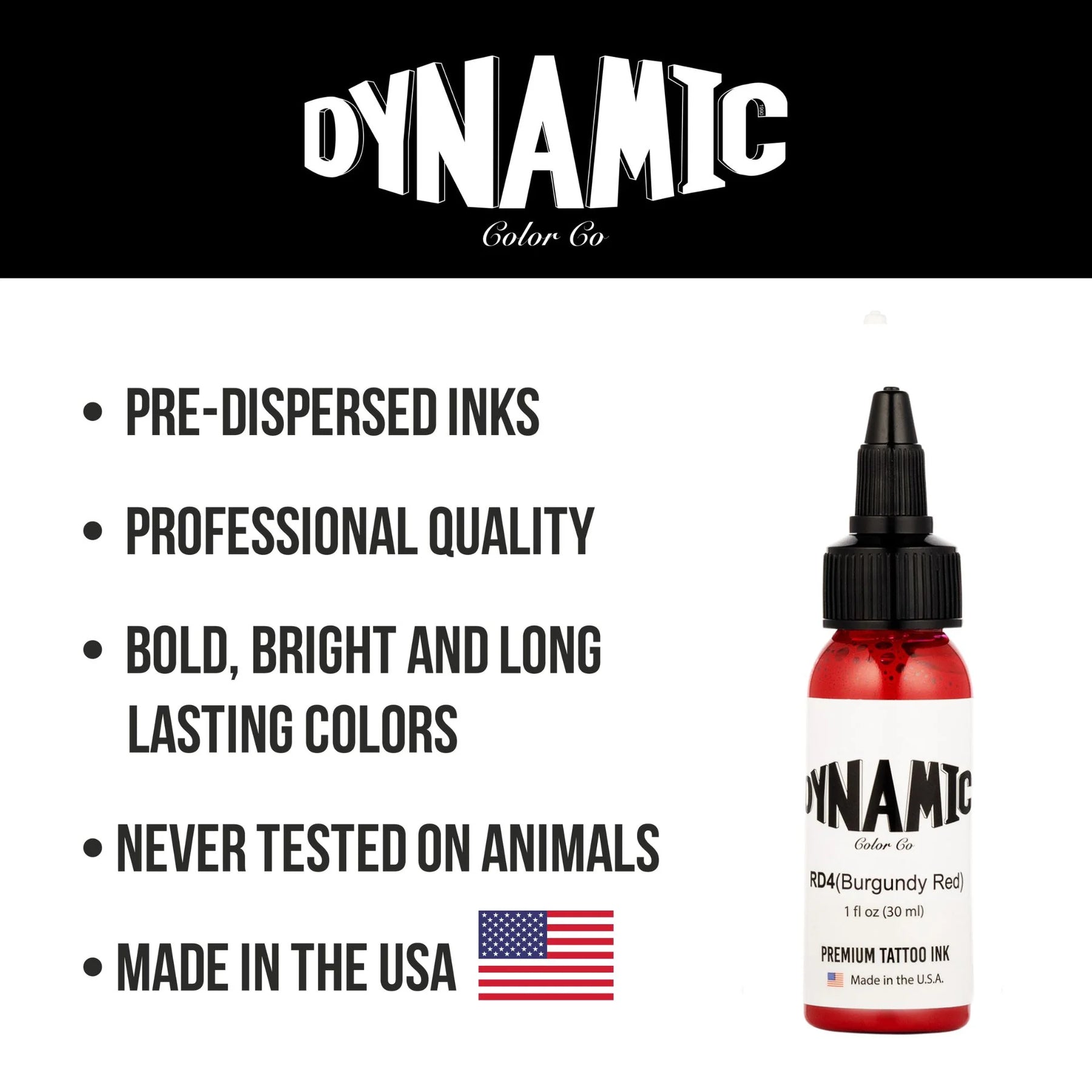 Dynamic Burgundy Red Tattoo Ink - 1oz. Bottle - Ultimate Tattoo Supply