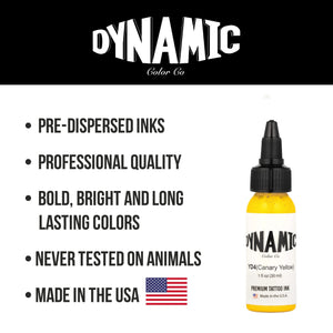 Dynamic Canary Yellow Tattoo Ink - 1oz. Bottle - Ultimate Tattoo Supply