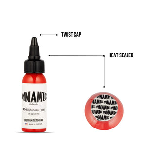Dynamic Chinese Red Tattoo Ink - 1oz. Bottle - Ultimate Tattoo Supply