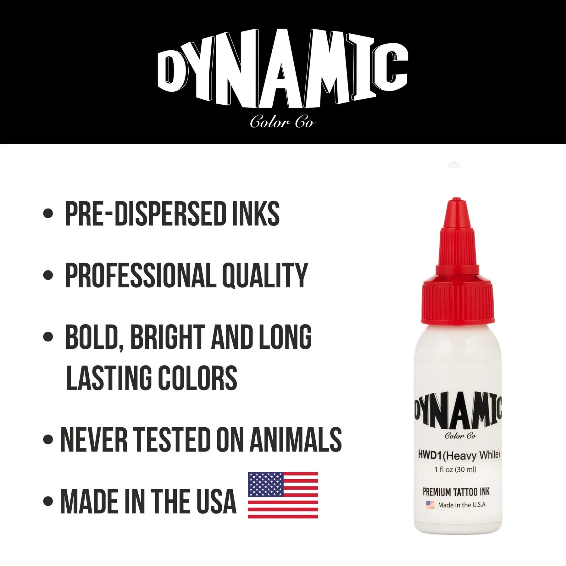 Dynamic Heavy White Tattoo Ink — Pick Size - Ultimate Tattoo Supply