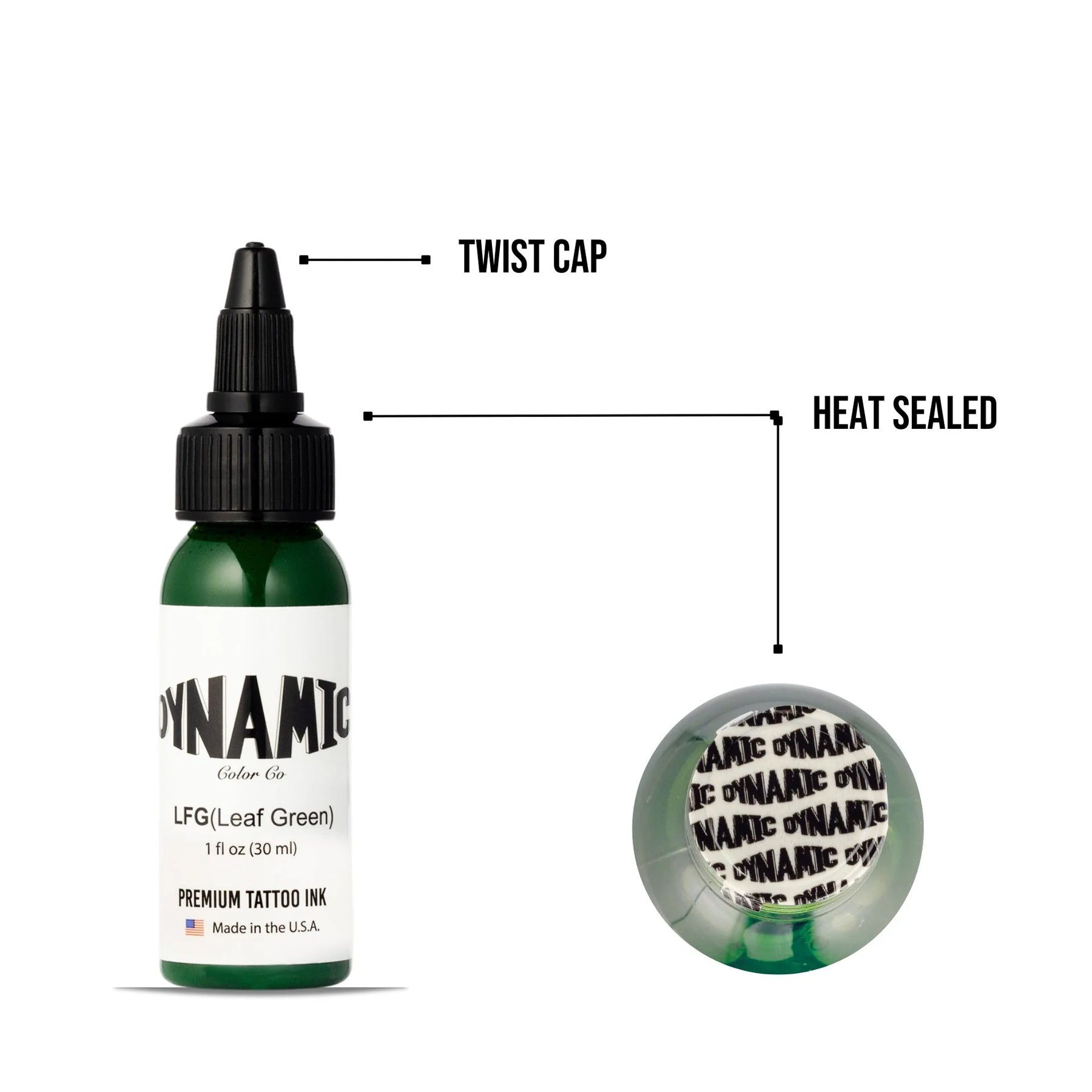 Dynamic Leaf Green Tattoo Ink - 1oz. Bottle - Ultimate Tattoo Supply